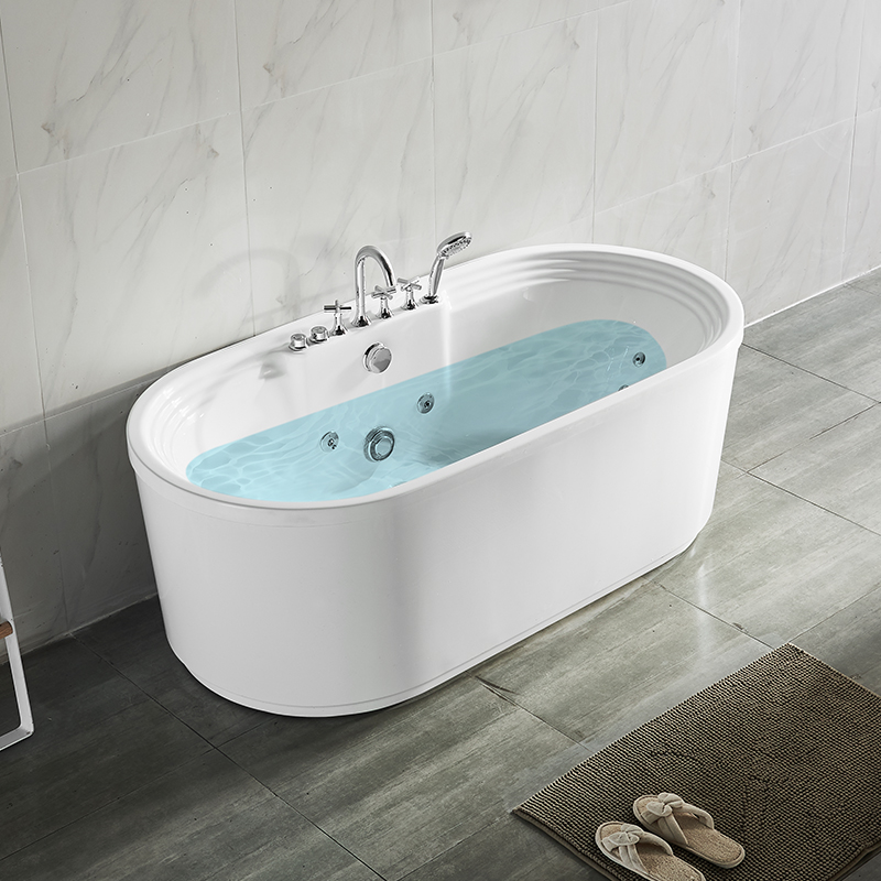 Banheira clássica da melhor banheira do ABS da qualidade com jatos e torneiras de bronze